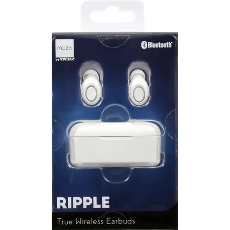 Vivitar Muze Ripple Wireless Bluetooth Earbuds – Automatic Pairing White